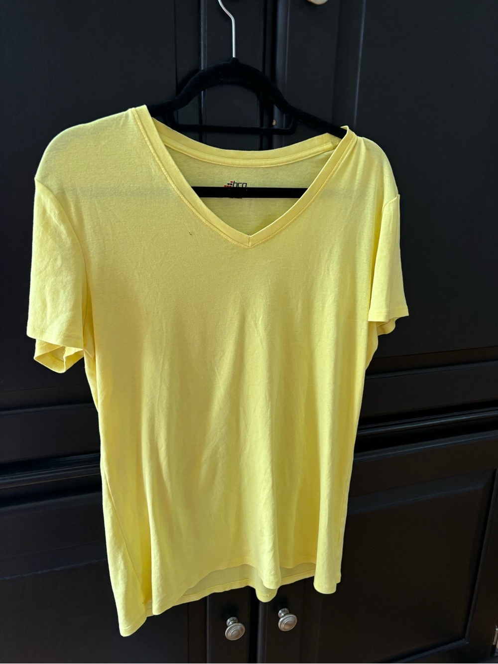 bcg Yellow V-Neck Short Sleeve Tee